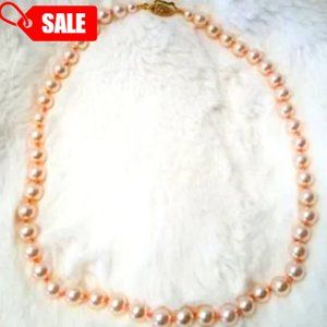 JEWELRY - Vintage Pearl Necklace 19 Inches with Fish Hook Clasp